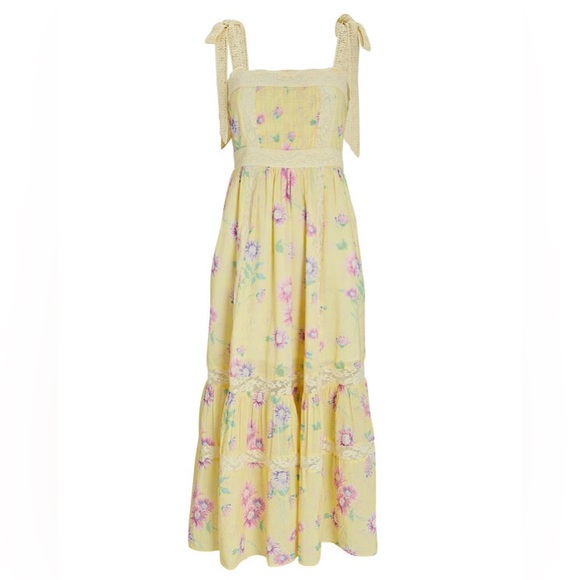 LoveShackFancy | Dresses | Loveshackfancy Ayala Floral Midi Dress ...
